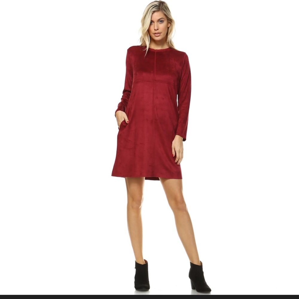 Oh Rich Burgundy Long Sleeve Dress
